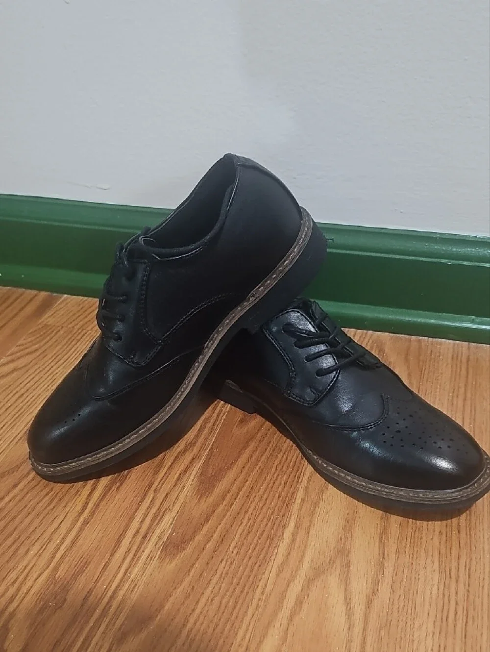 Deer Stags Black Boys' Dress Oxfords